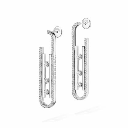 [⭐Aura]Diamond Pendant Earrings Move 10Th