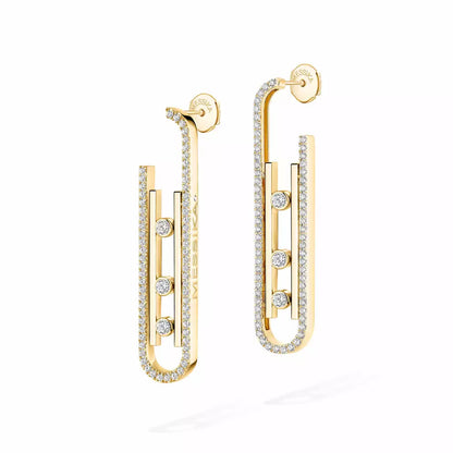 [⭐Aura]Diamond Pendant Earrings Move 10Th