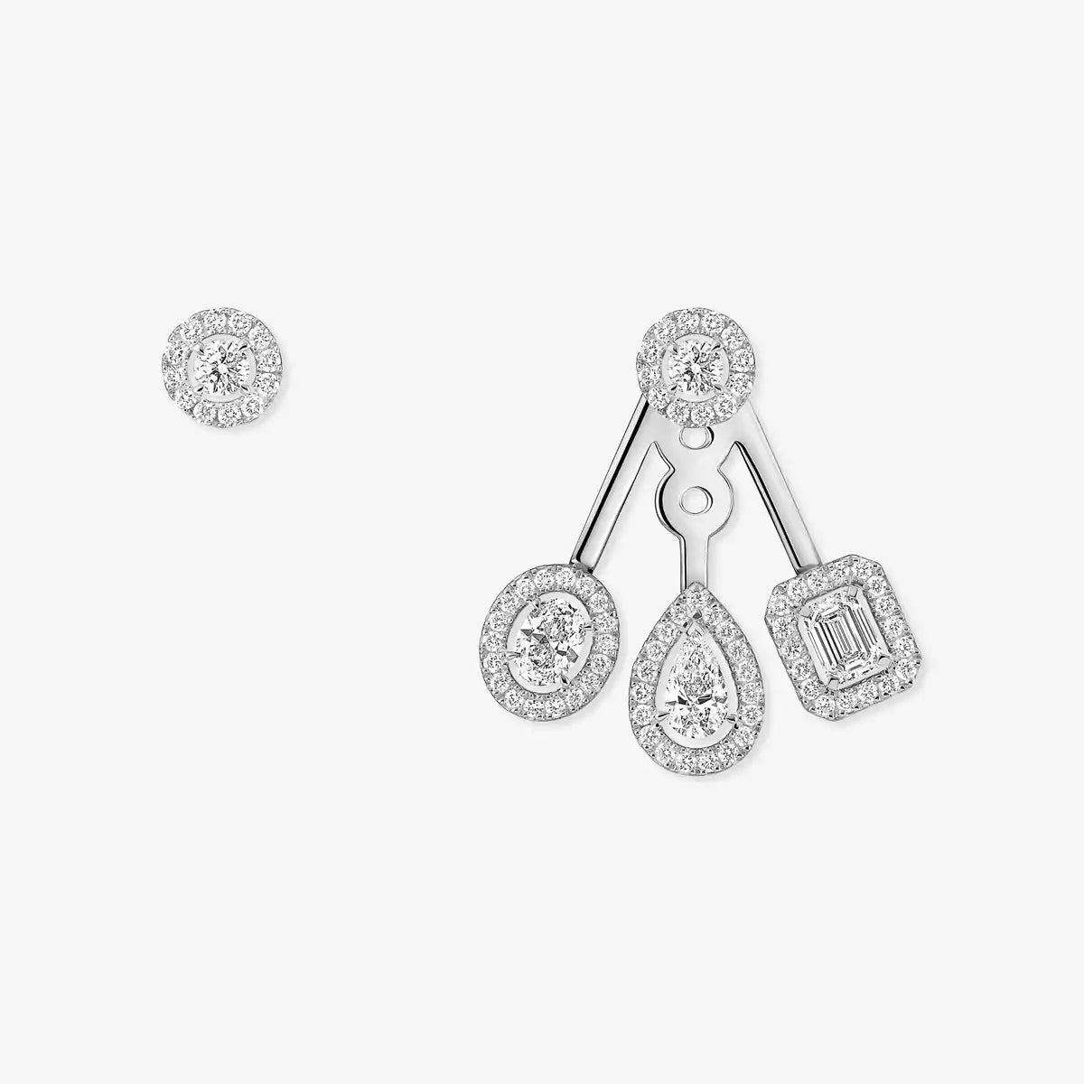 [⭐Aura] My Twin Trio  Diamond Earrings