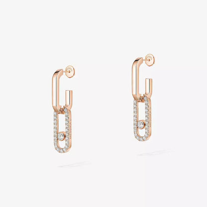 [⭐Aura]Move Link Diamond Earrings