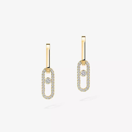 [⭐Aura]Move Link Diamond Earrings
