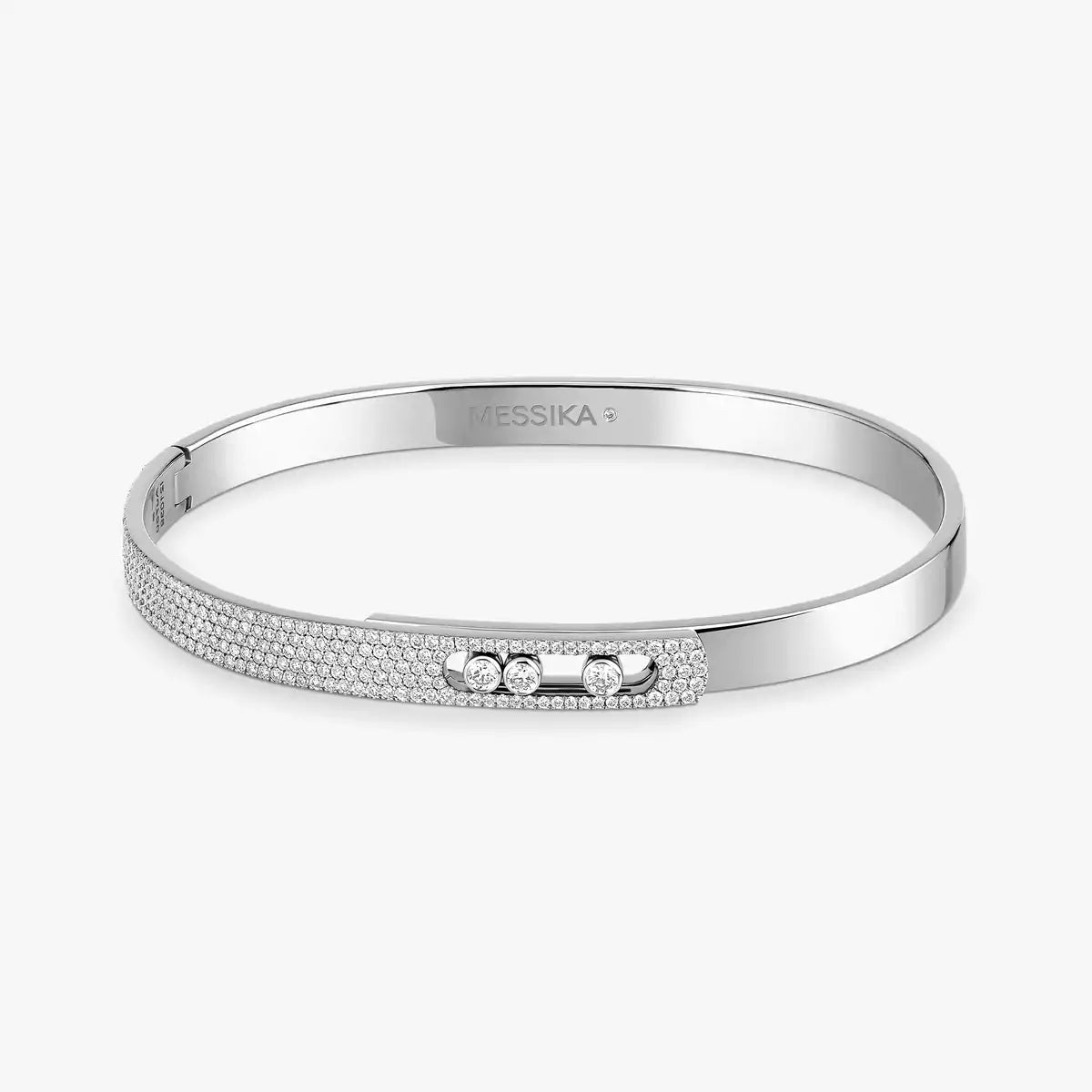[⭐Aura]Move Noa Rose Gold Pavé Diamond Bangle Bracelet