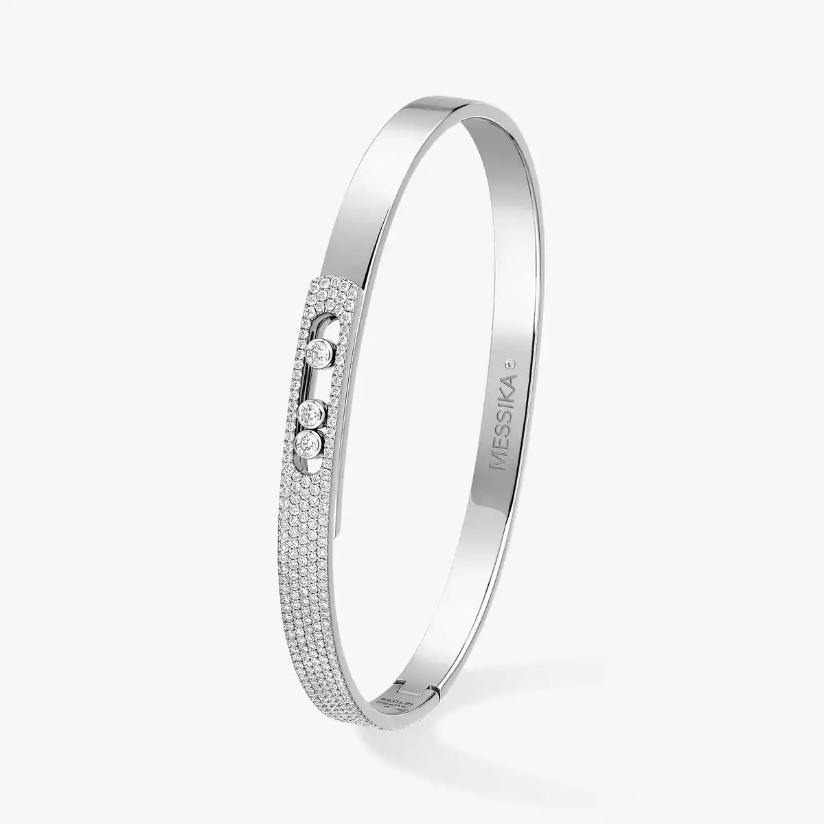 [⭐Aura]Move Noa Rose Gold Pavé Diamond Bangle Bracelet