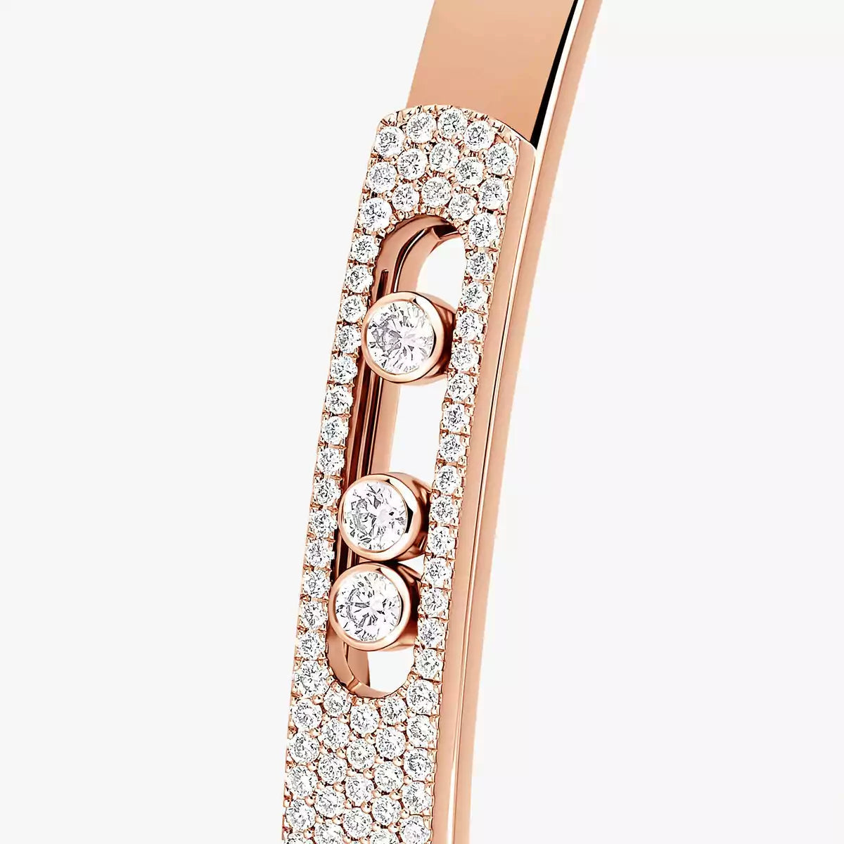 [⭐Aura]Move Noa Rose Gold Pavé Diamond Bangle Bracelet