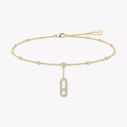 [⭐Aura] Move Uno pavé ankle bracelet