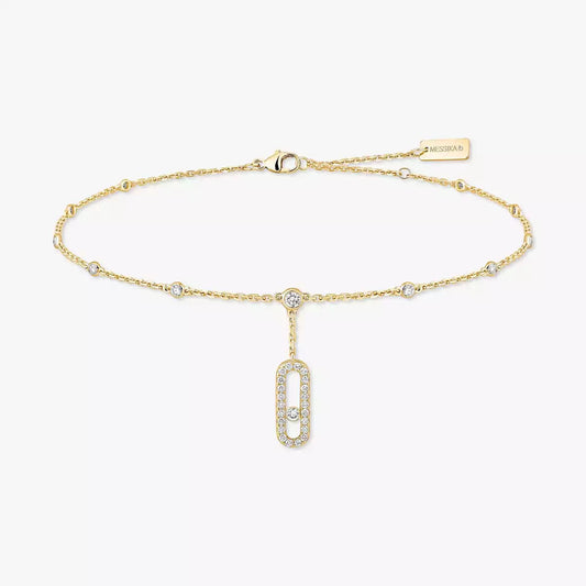 [⭐Aura] Move Uno pavé ankle bracelet