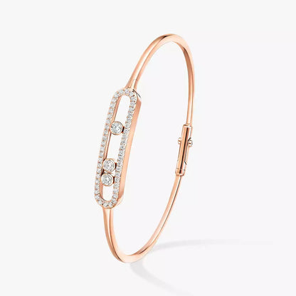 [⭐Aura]Move Pavé Diamond Bangle Bracelet M