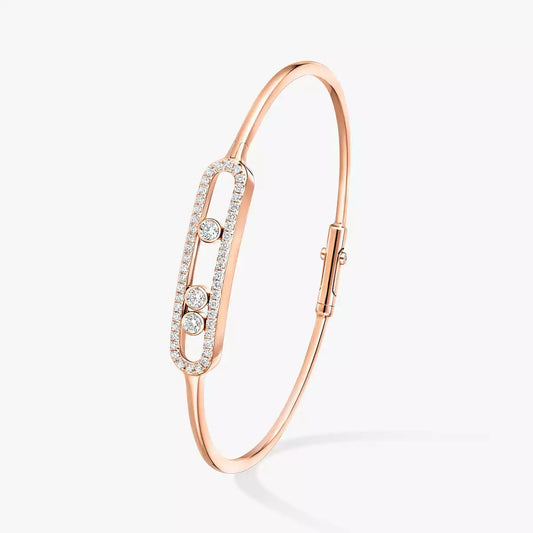 [⭐Aura]Move Pavé Diamond Bangle Bracelet M