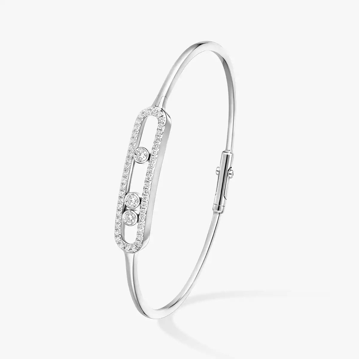 [⭐Aura]Move Pavé Diamond Bangle Bracelet M