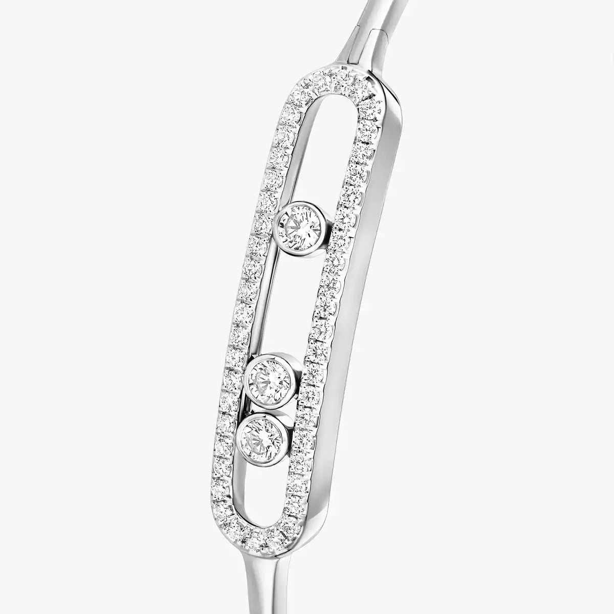 [⭐Aura]Move Pavé Diamond Bangle Bracelet M