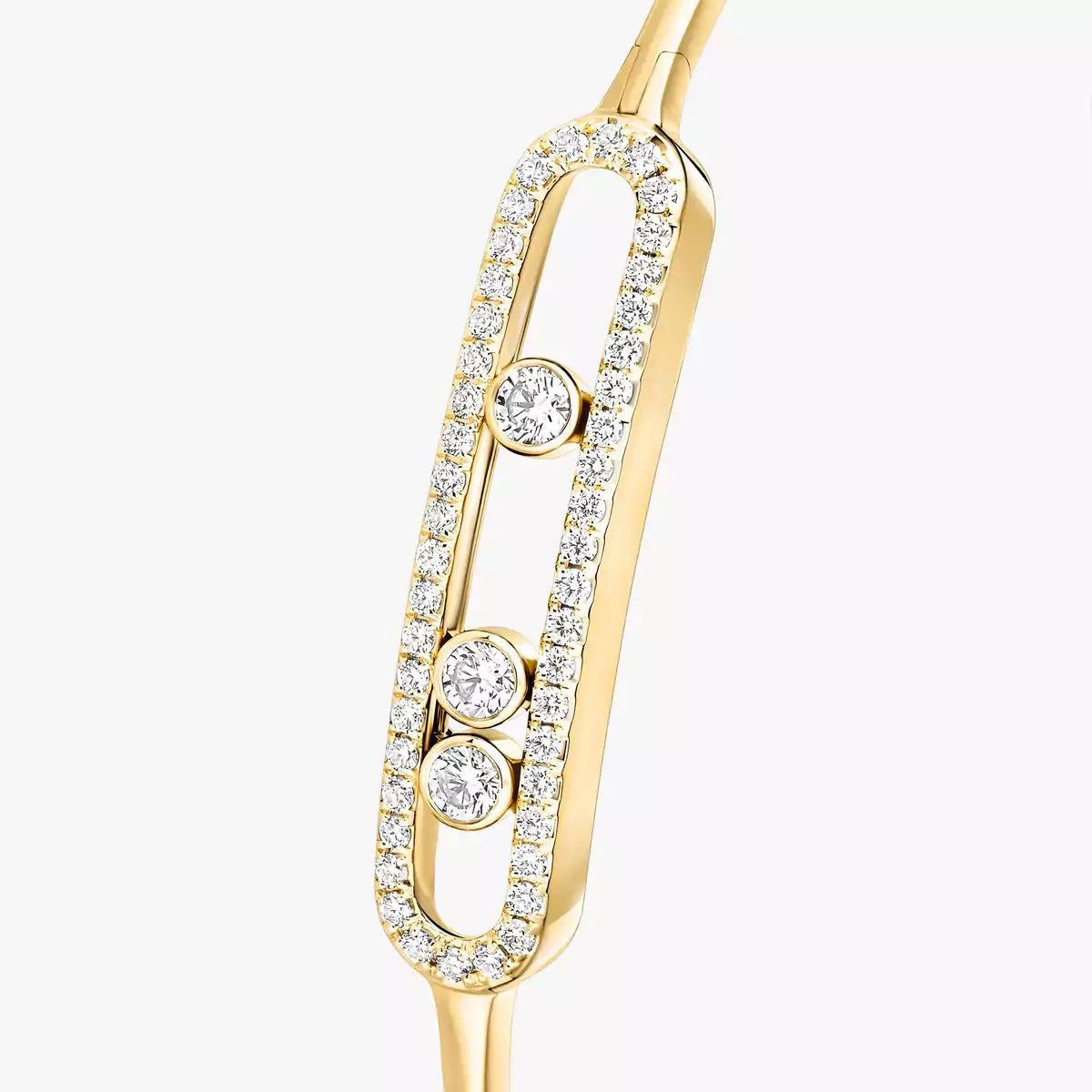 [⭐Aura]Move Pavé Diamond Bangle Bracelet M