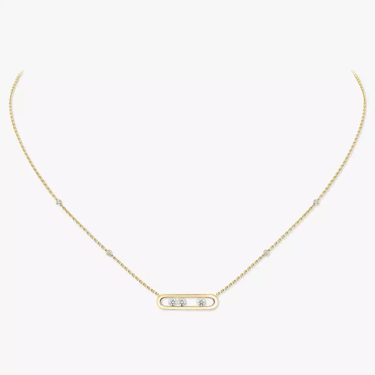 [⭐Aura] Baby Move Gold Diamond Necklace
