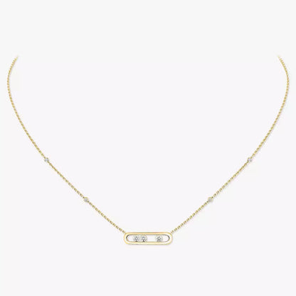 [⭐Aura] Baby Move Gold Diamond Necklace