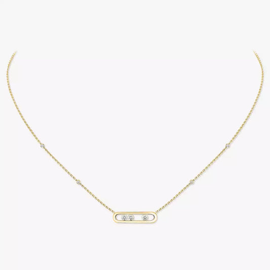 [⭐Aura] Baby Move Gold Diamond Necklace