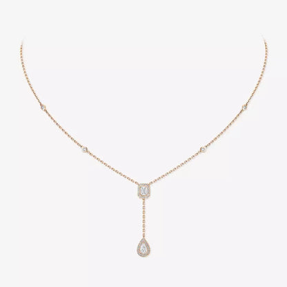 [⭐Aura]Gold Diamond Tie Necklace