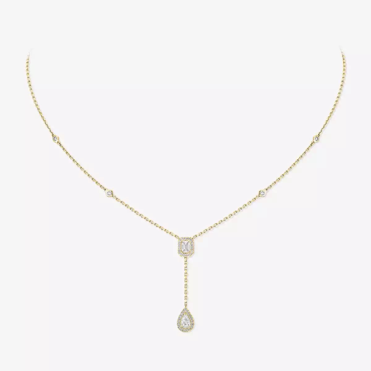 [⭐Aura]Gold Diamond Tie Necklace