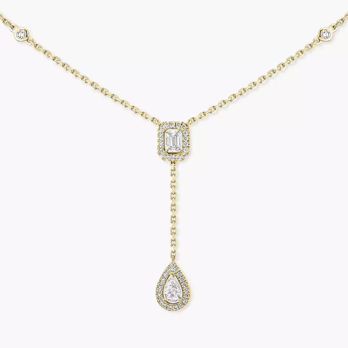 [⭐Aura]Gold Diamond Tie Necklace