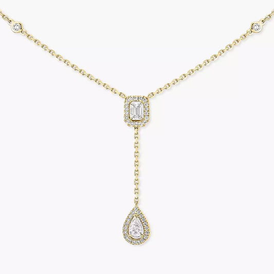 [⭐Aura]Gold Diamond Tie Necklace