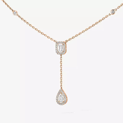 [⭐Aura]Gold Diamond Tie Necklace