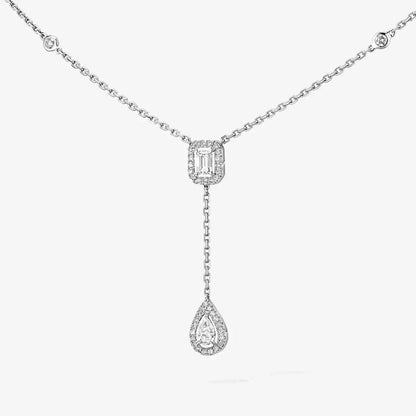 [⭐Aura]Gold Diamond Tie Necklace