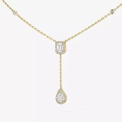 [⭐Aura]Gold Diamond Tie Necklace