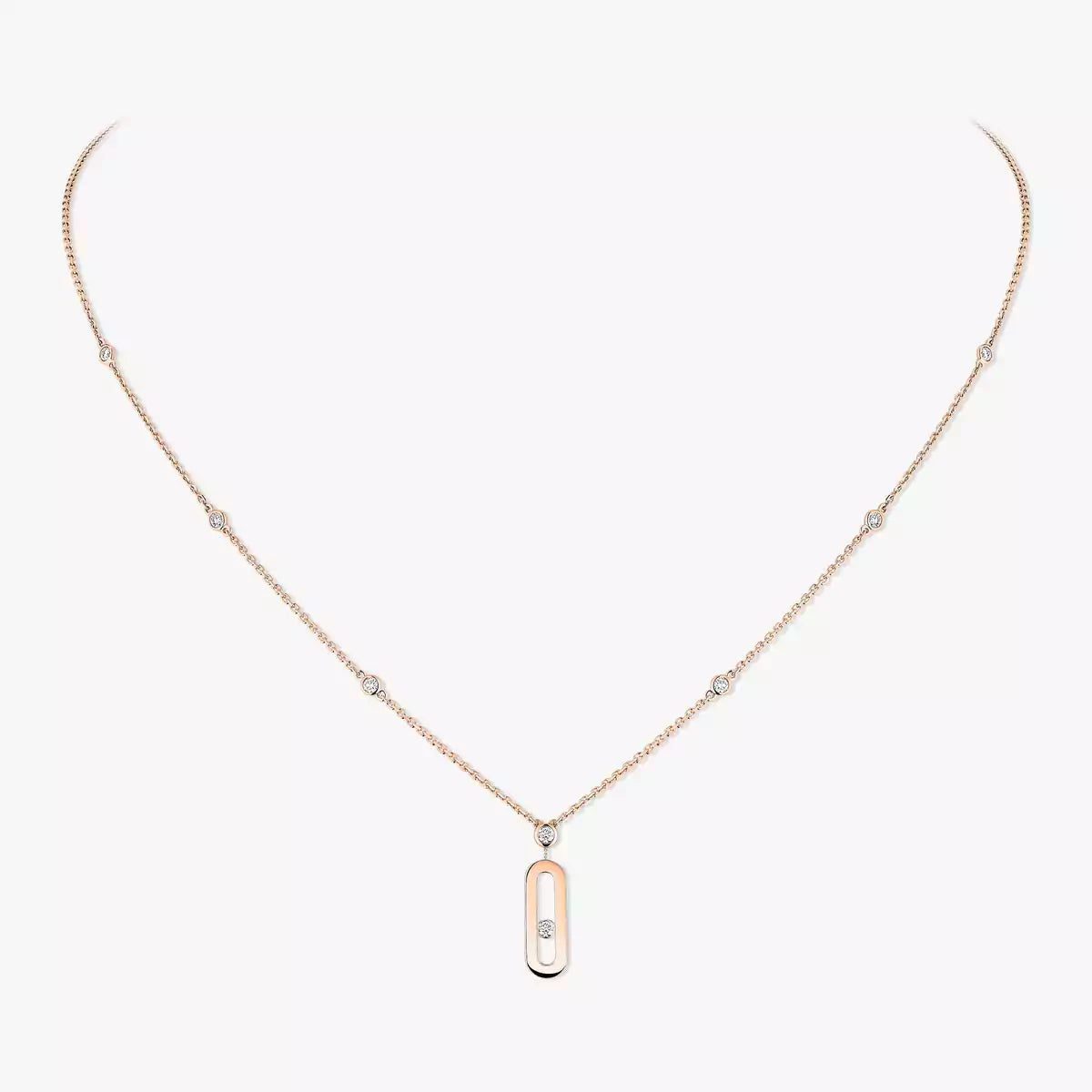 [⭐Aura] Move Uno Gold Diamond Long Necklace