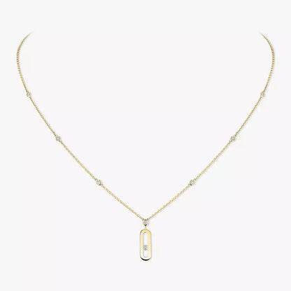 [⭐Aura] Move Uno Gold Diamond Long Necklace
