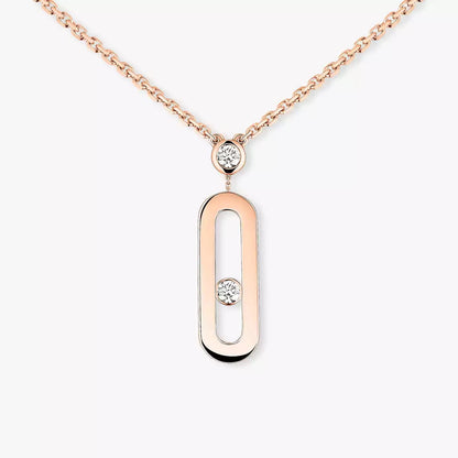 [⭐Aura] Move Uno Gold Diamond Long Necklace