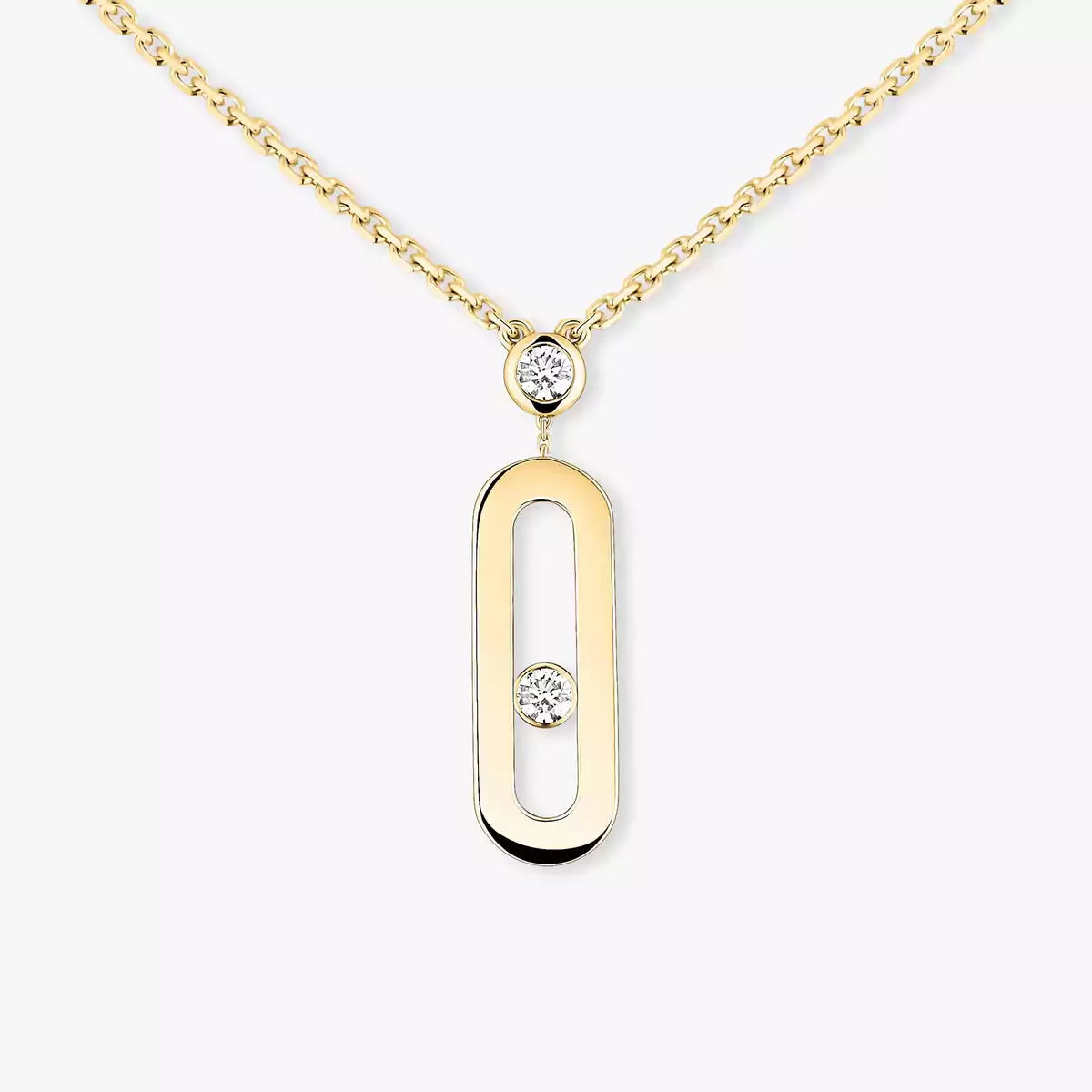[⭐Aura] Move Uno Gold Diamond Long Necklace
