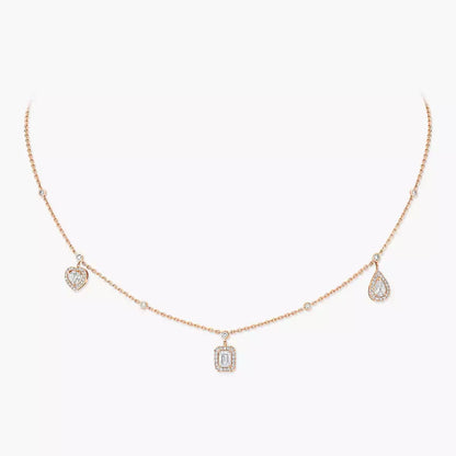 [⭐Aura]My Twin Diamond Necklace in Silver