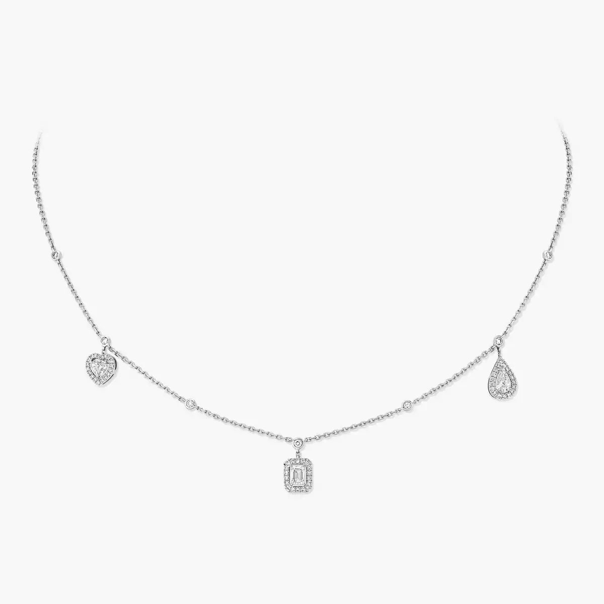 [⭐Aura]My Twin Diamond Necklace in Silver