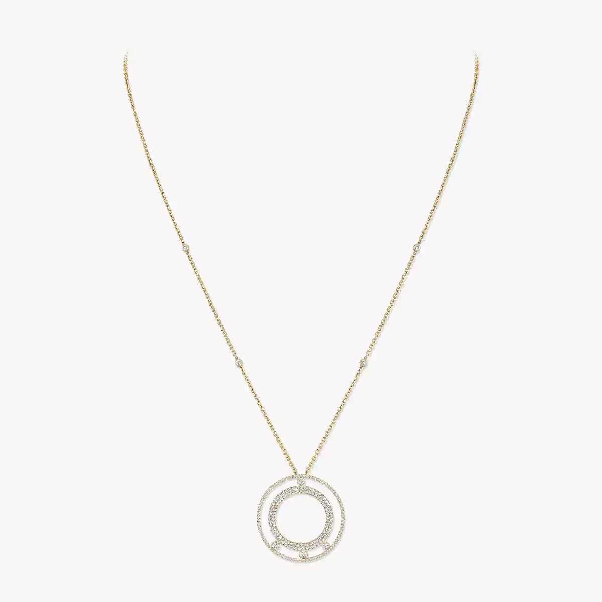 [⭐Aura]Move Romane Long Pave_-Set Diamond Necklace