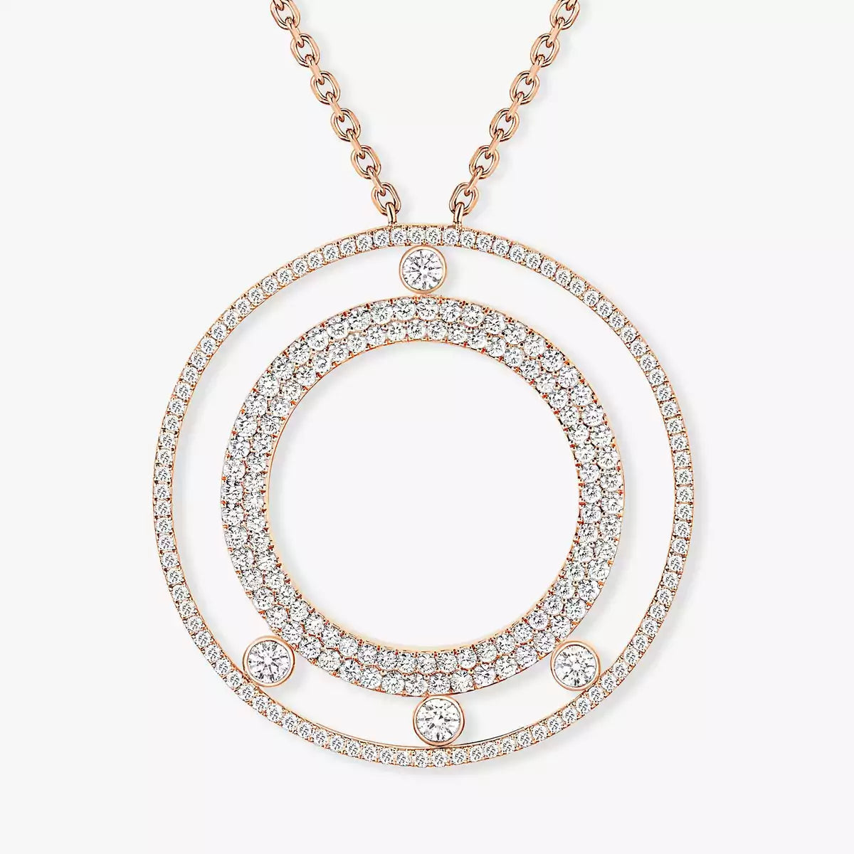 [⭐Aura]Move Romane Long Pave_-Set Diamond Necklace