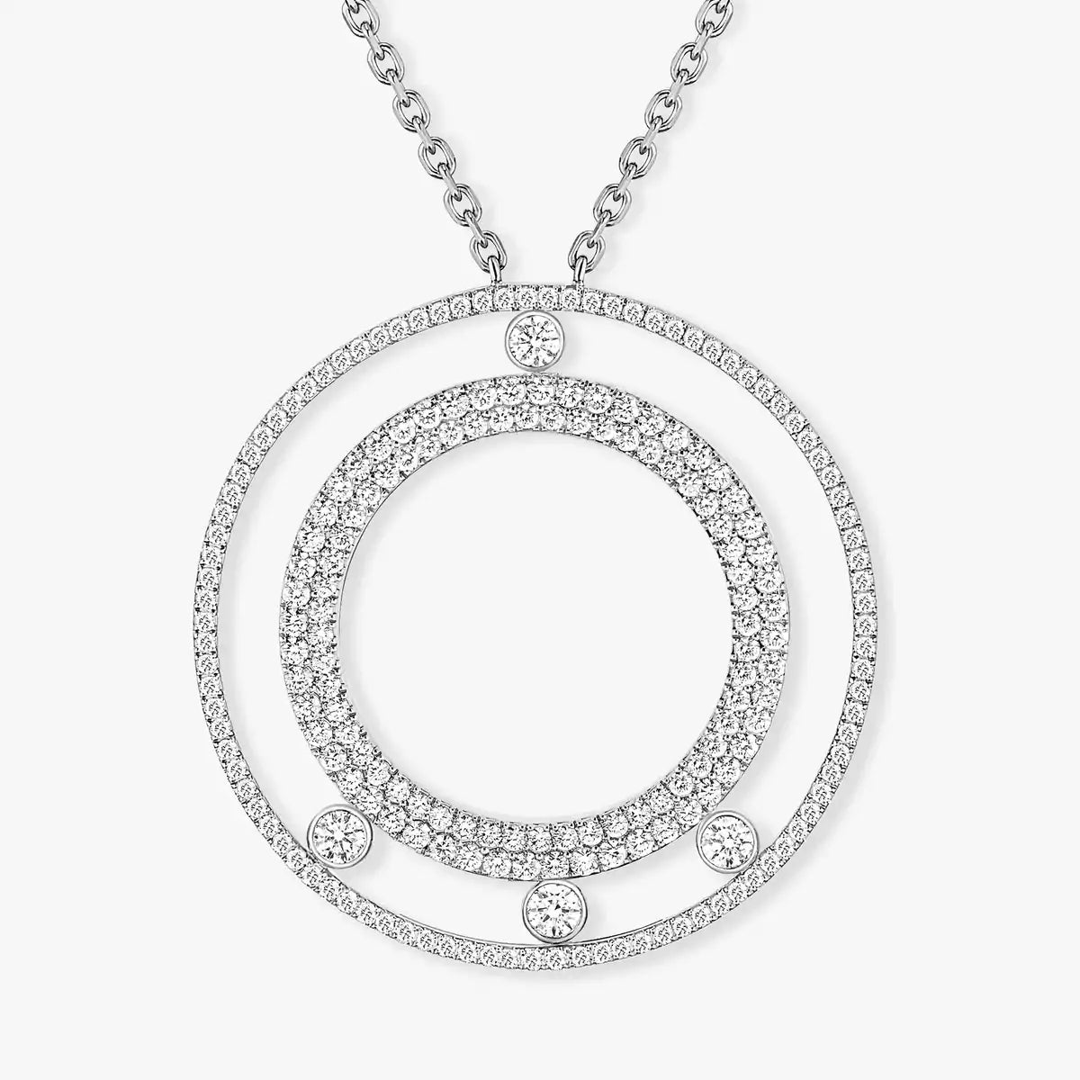 [⭐Aura]Move Romane Long Pave_-Set Diamond Necklace