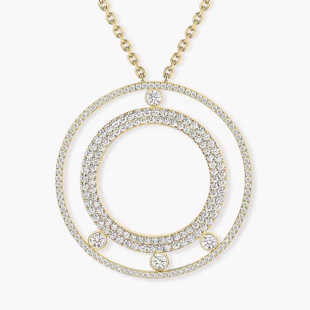 [⭐Aura]Move Romane Long Pave_-Set Diamond Necklace