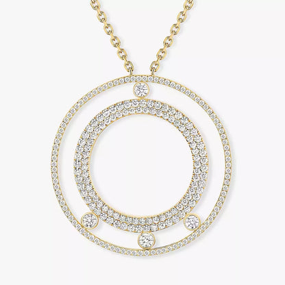 [⭐Aura]Move Romane Long Pave_-Set Diamond Necklace