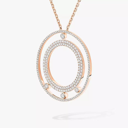 [⭐Aura]Move Romane Long Pave_-Set Diamond Necklace