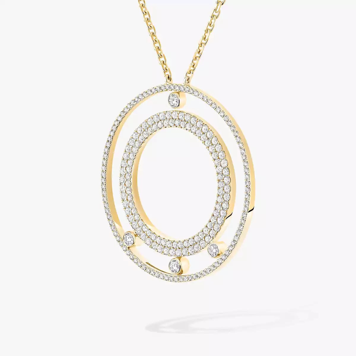 [⭐Aura]Move Romane Long Pave_-Set Diamond Necklace