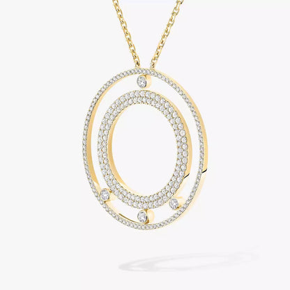 [⭐Aura]Move Romane Long Pave_-Set Diamond Necklace