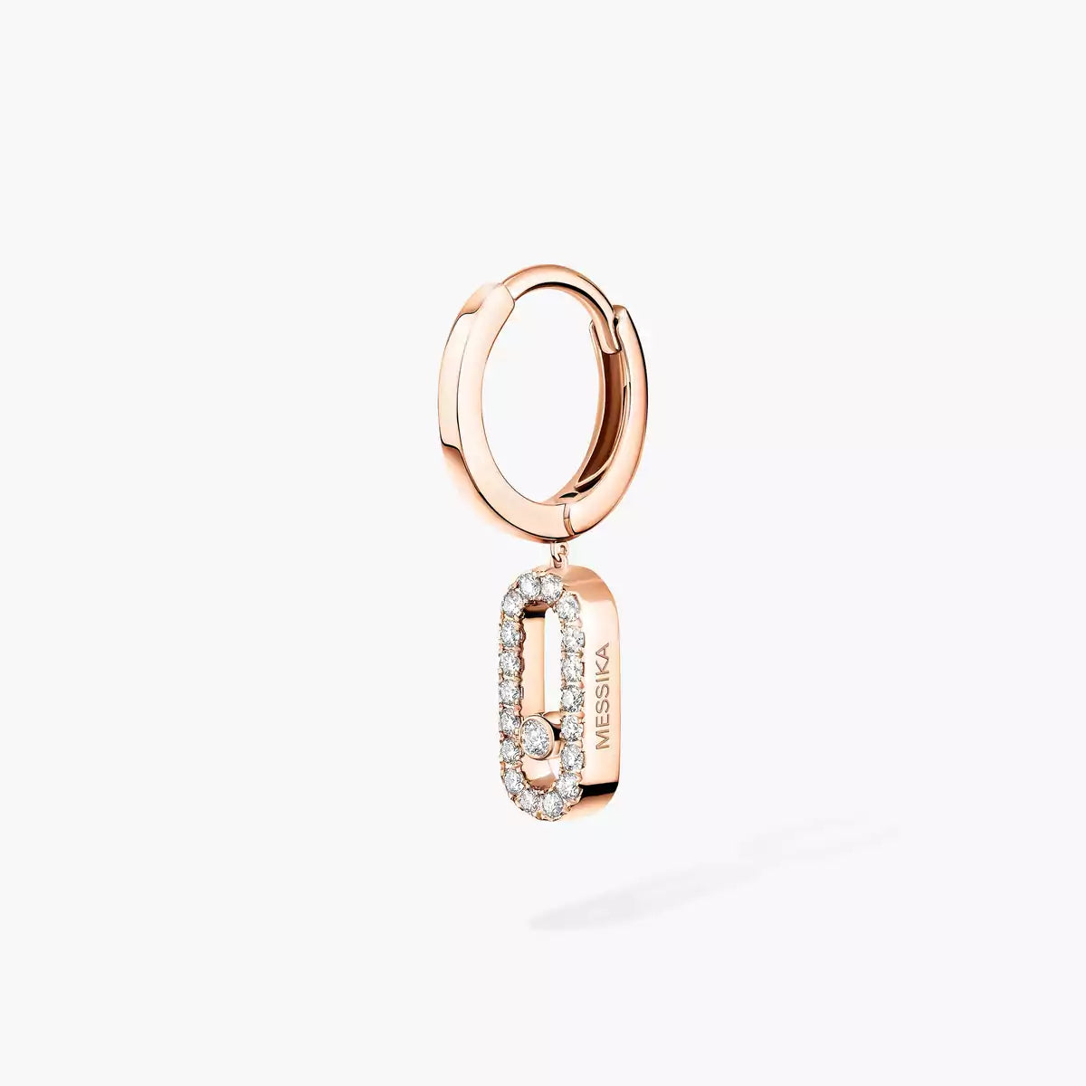 [⭐Aura]Move Uno Single Diamond Hoop Earring