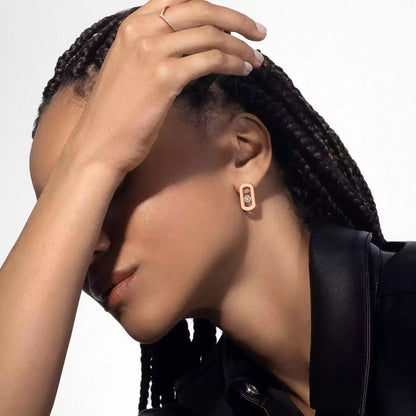 [⭐Aura]So Move Diamond Earrings in Yellow Gold