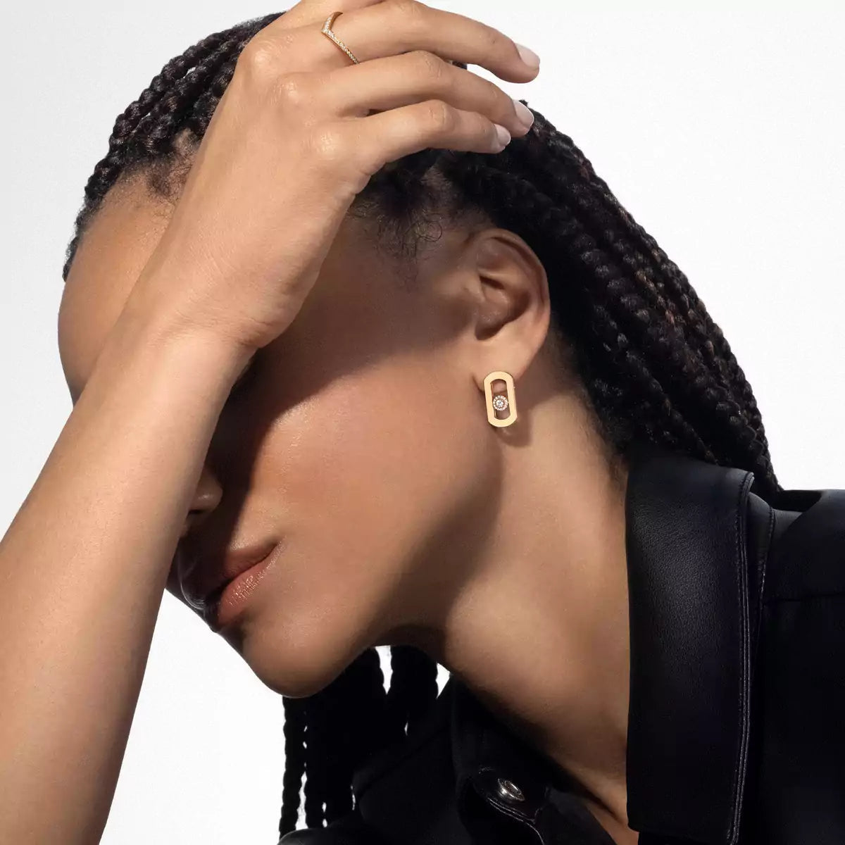 [⭐Aura]So Move Diamond Earrings in Yellow Gold