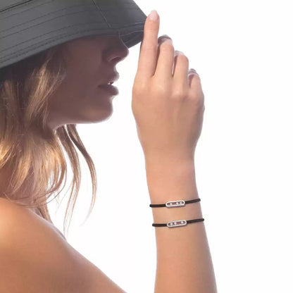 [⭐Aura]Messika Care(s) pink cord pavé bracelet