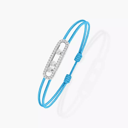 [⭐Aura]Messika Care(s) pink cord pavé bracelet
