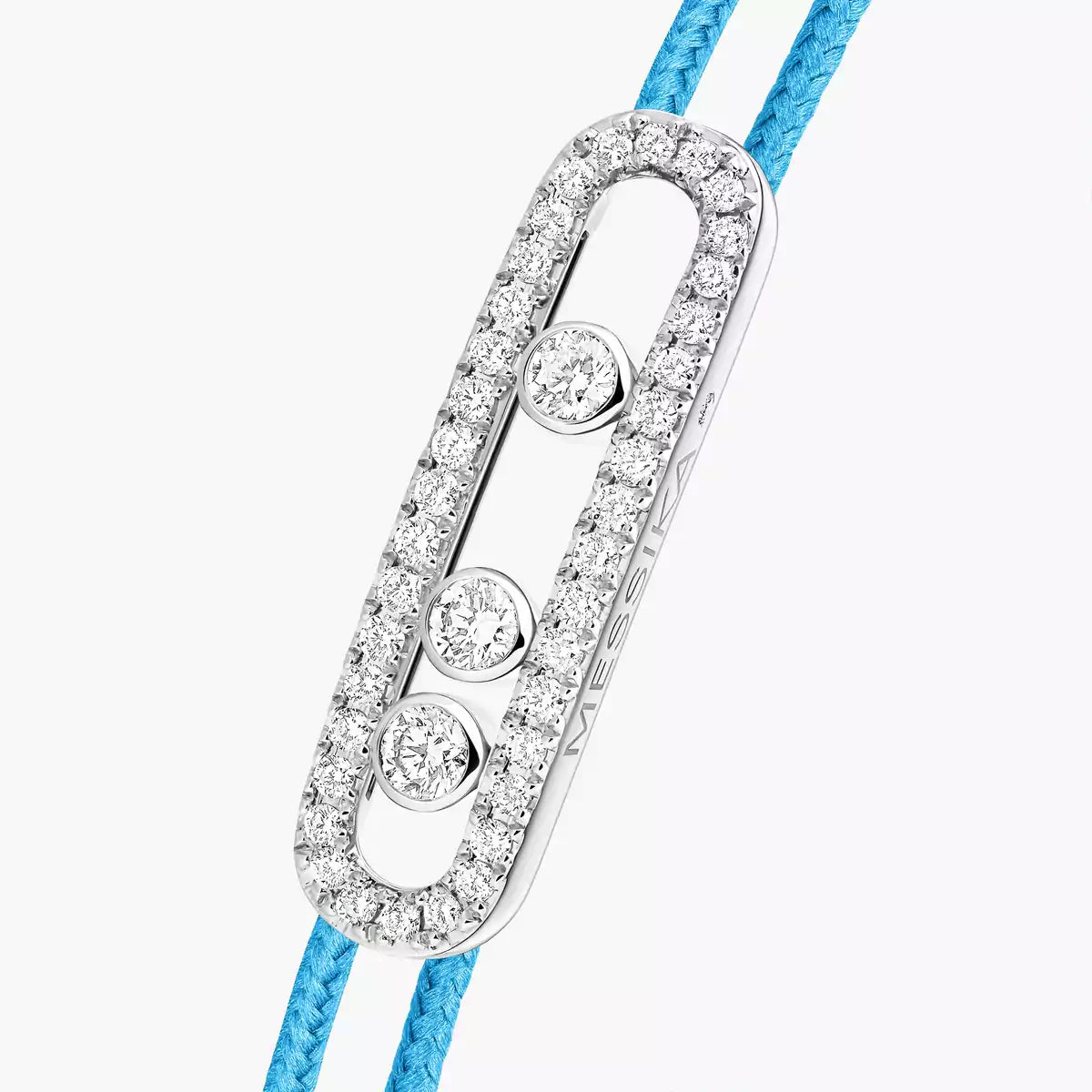 [⭐Aura]Messika Care(s) pink cord pavé bracelet