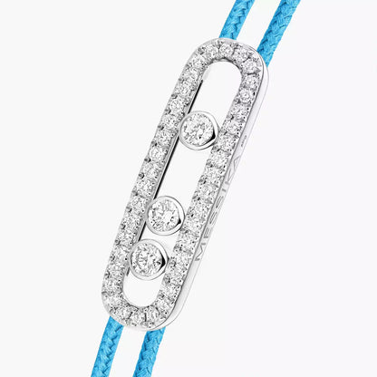 [⭐Aura]Messika Care(s) pink cord pavé bracelet