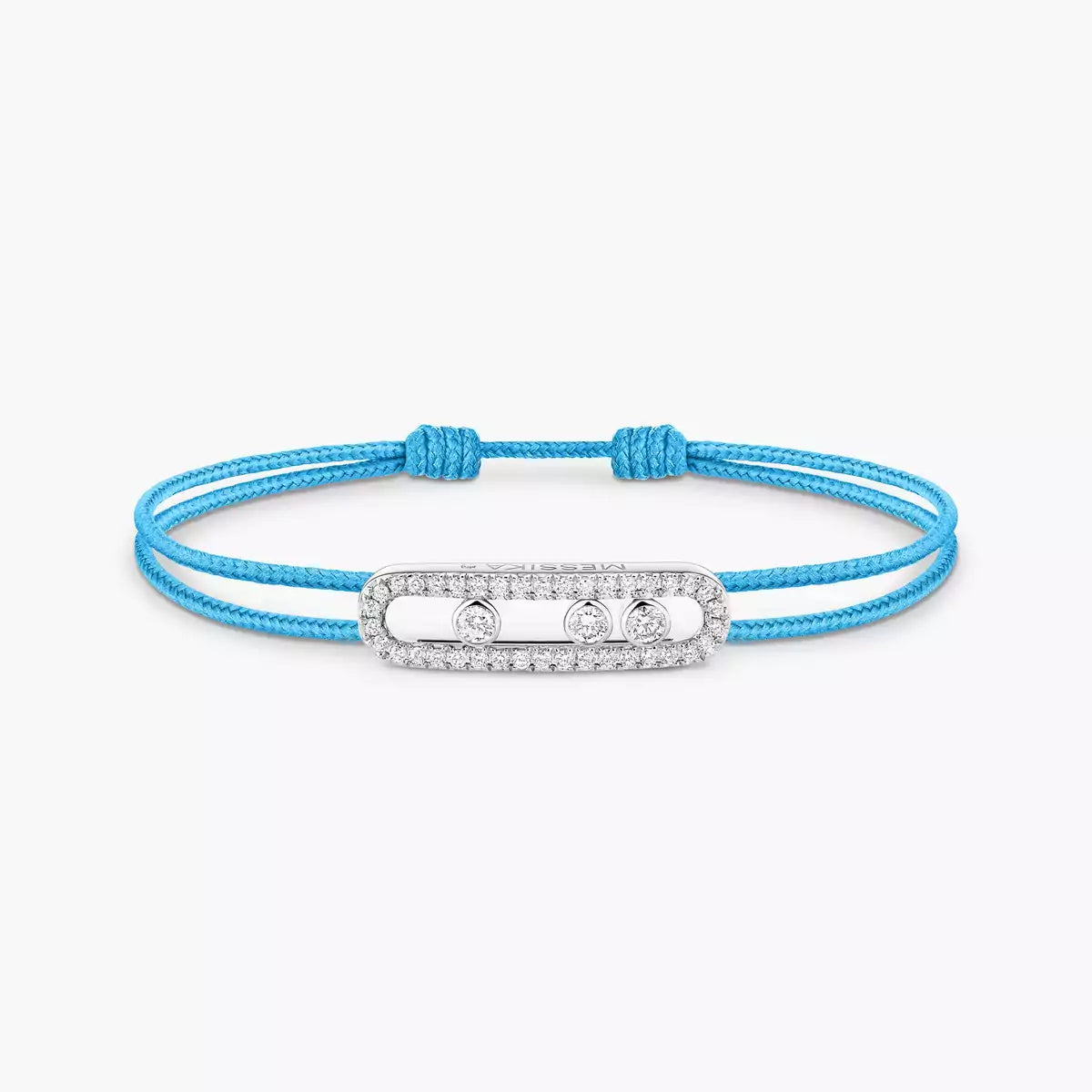 [⭐Aura]Messika Care(s) pink cord pavé bracelet