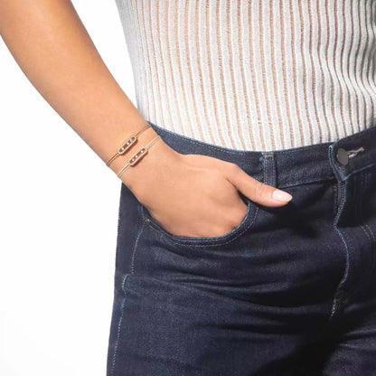 [⭐Aura]Messika Care(s) pink cord pavé bracelet