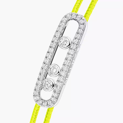 [⭐Aura]Messika Care(s) pink cord pavé bracelet