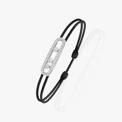 [⭐Aura]Messika Care(s) pink cord pavé bracelet